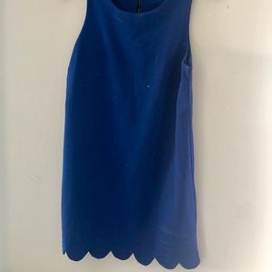 Blue Dress with Scallop Bottom